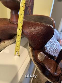 Saddle King of Texas 14 Inch Seat Lightweight Single Skirt Ralide Tree Saddle 7