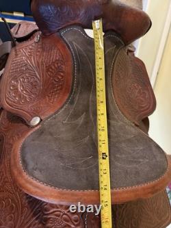 Saddle King of Texas 14 Inch Seat Lightweight Single Skirt Ralide Tree Saddle 7
