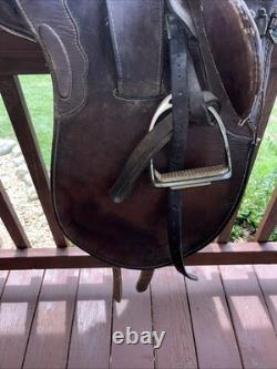 Saddle Supply Endurance 17x15 Brown Leather Western Style High Back Support