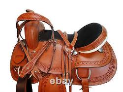 Saddle Western Horse Leather Pleasure Tack Tooled Trail Set Floral Ranch Used