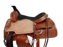 Saddle Western Horse Trail Tooled Leather Tack 15 16 17 Used Tack Set