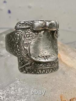 Saddle ring southwest band cowgirl cowboy size 10 sterling silver women girls