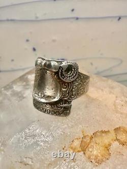 Saddle ring southwest band cowgirl cowboy size 10 sterling silver women girls