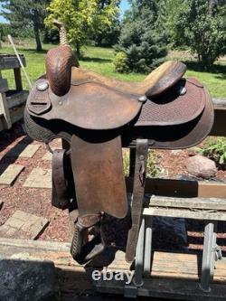 Santa Fe Saddlery 16 Pleasure/cutting Saddle, Brown Leather, Traditional