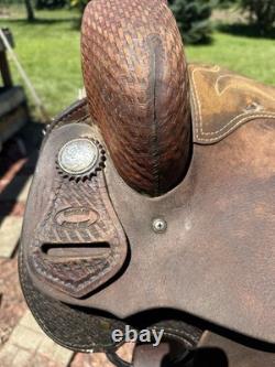 Santa Fe Saddlery 16 Pleasure/cutting Saddle, Brown Leather, Traditional