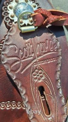 Scott Thomas Cordura Western Trail Saddle Leather & Synthetic, 16 inch seat