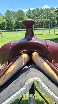 Scott Thomas Cordura Western Trail Saddle Leather & Synthetic, 16 inch seat