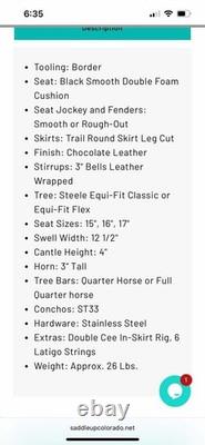 Scott Thomas Trail Saddle Western Saddle Brown Leather