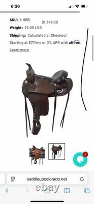 Scott Thomas Trail Saddle Western Saddle Brown Leather