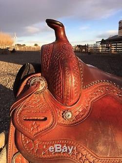 Sean Ryon Reining Saddle built by Paul Garcia
