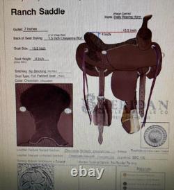 Sheridan Ranch / Trail Saddle Y 15.5 seat. Chocolate FQHB