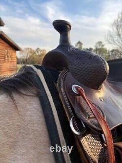 Sheridan Ranch / Trail Saddle Y 15.5 seat. Chocolate FQHB