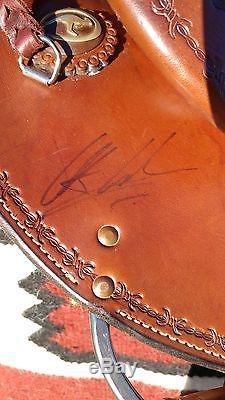 Signed 15 Clinton Anderson Saddle by Martin Saddlery