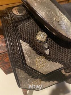 Silver Mesa Western Show saddle with headstall and breastcollar
