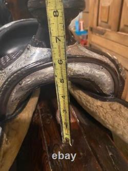 Silver Mesa Western Show saddle with headstall and breastcollar