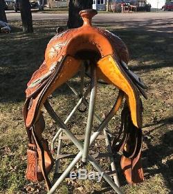 Silver Royal Western Pleasure Show Brown 16 -1/2 Western Show Saddle