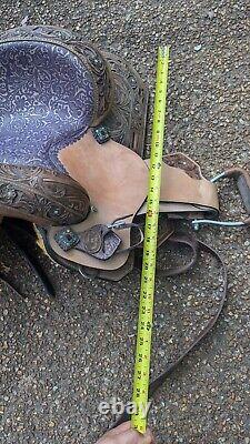 Silver Royal Western Womens Purple Show Saddle And Accessories