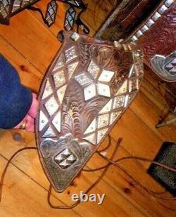 Silver Ted Flowers Parade Saddle, Bridle, Breastplate Rare Brown Leather