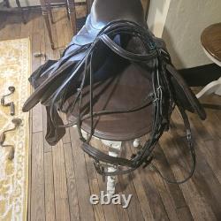 Silver Tipped Detailed Cochise Cutter Western Show Rope Saddle With Reins & Straps