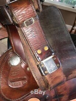 Simco 15 Custom Made In USA Western Saddle Arab Skirt Dark Cherry Leather