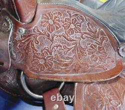 Simco Leather Western Trail Horse Saddle 15