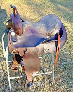 Simco Western Pleasure Trail Saddle 16 Inch Padded Seat Brown Leather #8695 USA