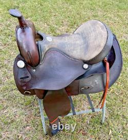 Simco Western Pleasure Trail Saddle 16 Inch Padded Seat Brown Leather #8695 USA