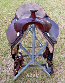 Simco Western Pleasure Trail Saddle 16 Inch Padded Seat Brown Leather #8695 USA