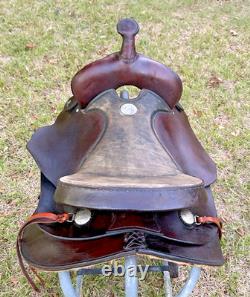 Simco Western Pleasure Trail Saddle 16 Inch Padded Seat Brown Leather #8695 USA