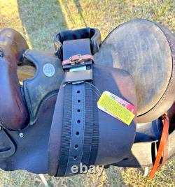 Simco Western Pleasure Trail Saddle 16 Inch Padded Seat Brown Leather #8695 USA