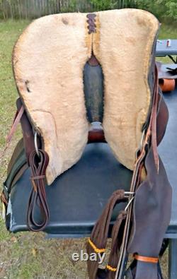 Simco Western Pleasure Trail Saddle 16 Inch Padded Seat Brown Leather #8695 USA