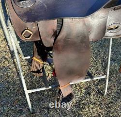 Simco Western Pleasure Trail Saddle 16 Inch Padded Seat Brown Leather #8695 USA
