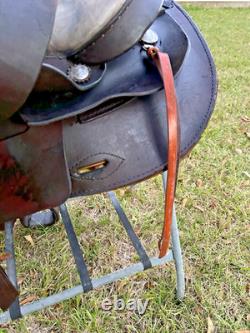 Simco Western Pleasure Trail Saddle 16 Inch Padded Seat Brown Leather #8695 USA