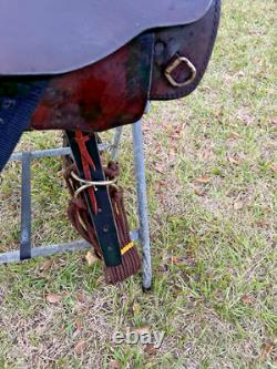 Simco Western Pleasure Trail Saddle 16 Inch Padded Seat Brown Leather #8695 USA