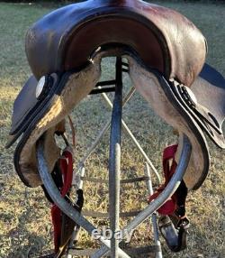 Simco Western Pleasure Trail Saddle 16 Inch Padded Seat Brown Leather #8695 USA