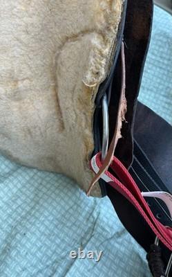 Simco Western Pleasure Trail Saddle 16 Inch Padded Seat Brown Leather #8695 USA