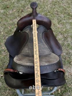 Simco Western Pleasure Trail Saddle 16 Inch Padded Seat Brown Leather #8695 USA