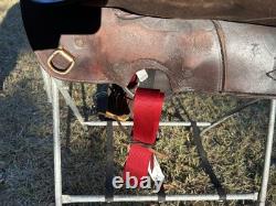 Simco Western Pleasure Trail Saddle 16 Inch Padded Seat Brown Leather #8695 USA