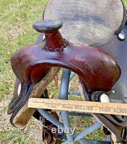 Simco Western Pleasure Trail Saddle 16 Inch Padded Seat Brown Leather #8695 USA