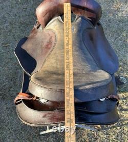 Simco Western Pleasure Trail Saddle 16 Inch Padded Seat Brown Leather #8695 USA