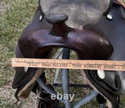 Simco Western Pleasure Trail Saddle 16 Inch Padded Seat Brown Leather #8695 USA