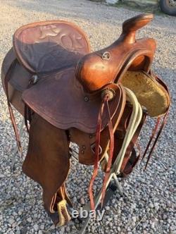 Simco Western Saddle #367 15 Seat Leather Trail / Ranch Saddle NICE