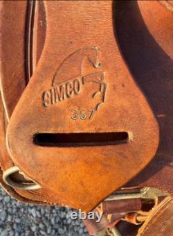 Simco Western Saddle #367 15 Seat Leather Trail / Ranch Saddle NICE