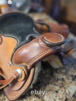 Small Kids' Horse Saddle, Leather And Lamb Fur
