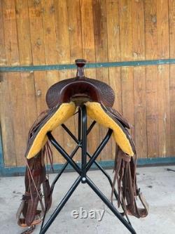 South Texas Tack Ranch Cutter Smooth Rough Out Western Cow Horse Saddle 16