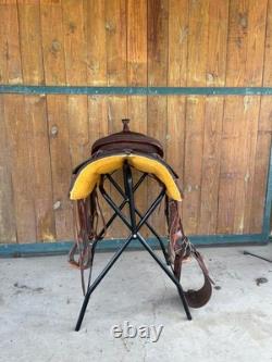 South Texas Tack Ranch Cutter Smooth Rough Out Western Cow Horse Saddle 16