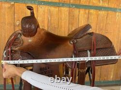 South Texas Tack Ranch Cutter Smooth Rough Out Western Cow Horse Saddle 16