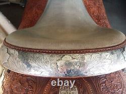 Stunning Broken Horn Silver western show saddle, a true work of art