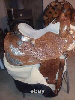 Stunning Broken Horn Silver western show saddle, a true work of art