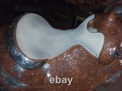 Stunning Broken Horn Silver western show saddle, a true work of art